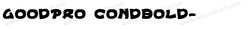 goodpro condbold字体转换